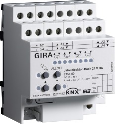 GIRA aktor żaluzjowy 4x DC 24 V KNX 215400