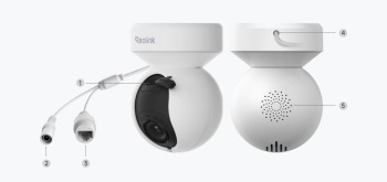 Kamera IP Reolink E Series E540 PTZ 5MP Wi-Fi LED biała