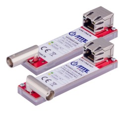 Zestaw aktywnych konwerterów do transmisji Ethernet oraz PoE po koncentryku