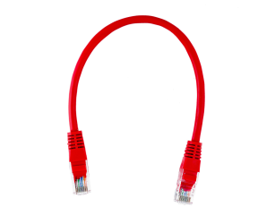CONOTECH PATCHCORD U/UTP kat.5e RJ45 0,25m - CZERWONY